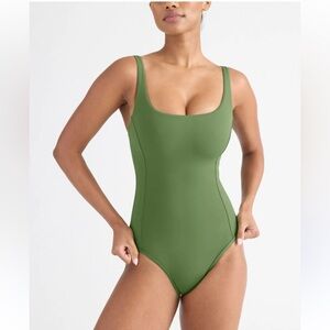 Knix Cinch Shaper One-Piece Swimsuit Lush Green size XL+